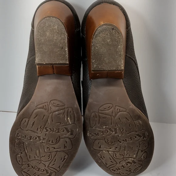 Korks by Kork Ease Grey Little Leather Monk Strap Booties l  size 8 M - Picture 13 of 14